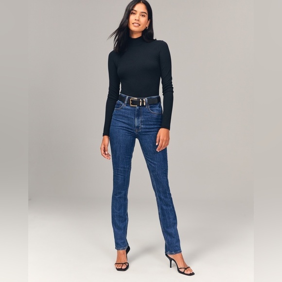 Abercrombie & Fitch Slim Straight Ultra High Rise Curve Love Jeans Sz. 28 Sz. 6 - Picture 1 of 9